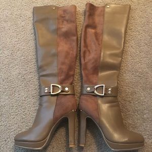 Brown Leather and Suede Boots!